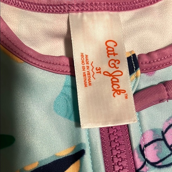 Cat & Jack Seashell and Starfish Print Swimsuit - Picture 2 of 3